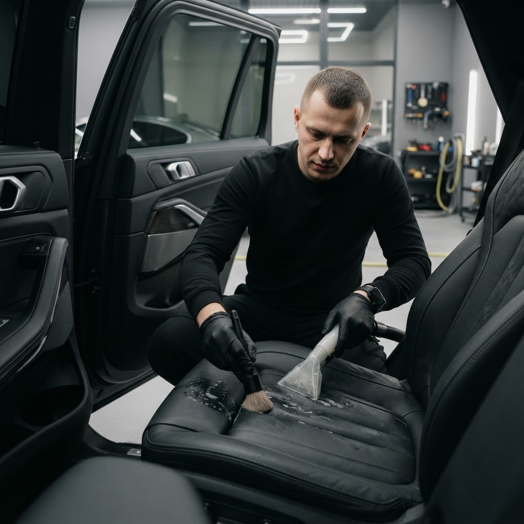 Профессиональная химчистка салона автомобиля в детейлинг-центре DriveSet